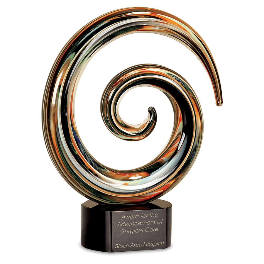 Swirl Art Glass Corporate Award