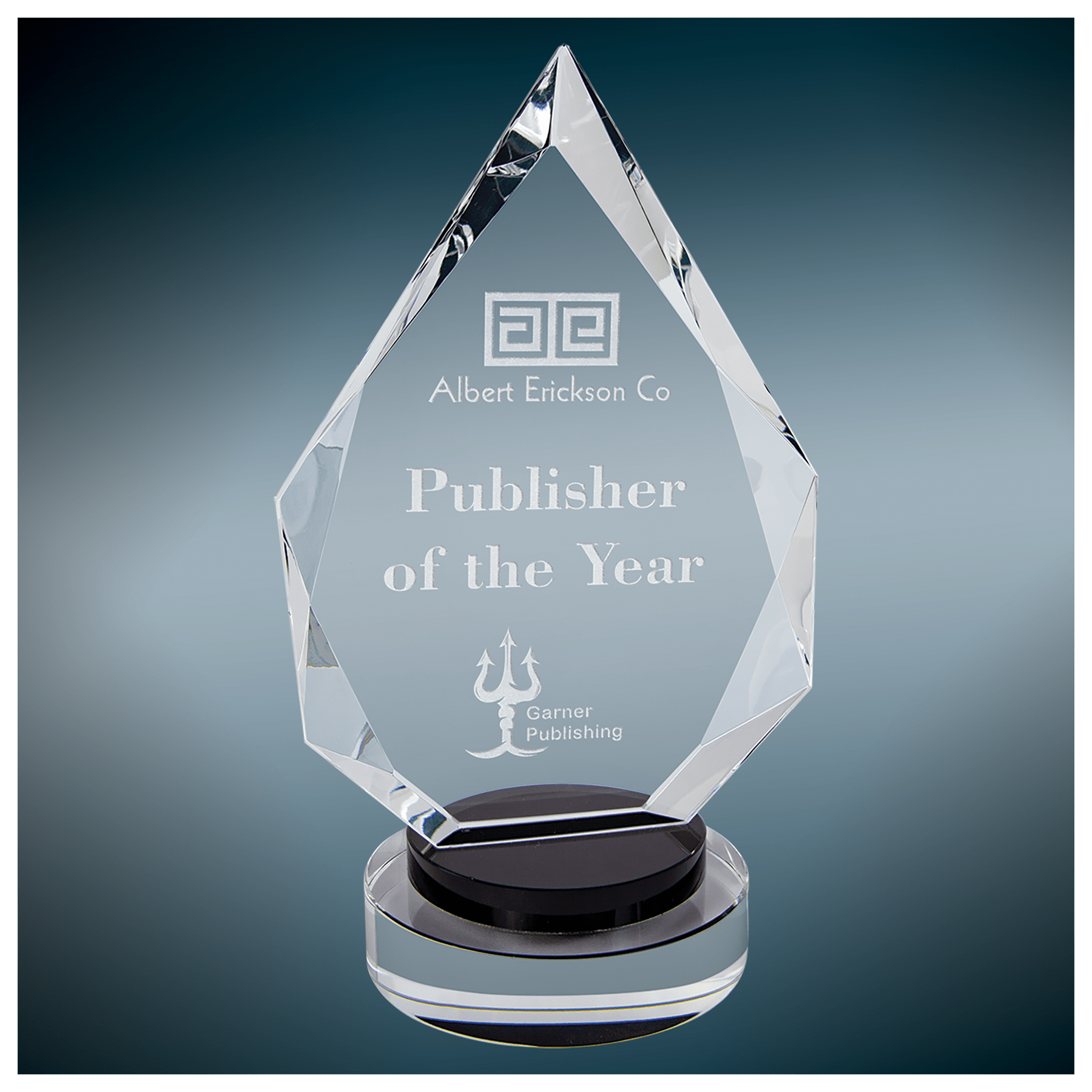 Diamond Crystal Corporate Award in Blue or Black