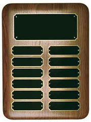 Genuine Walnut Elliptical Edge Completed Perpetual Plaque