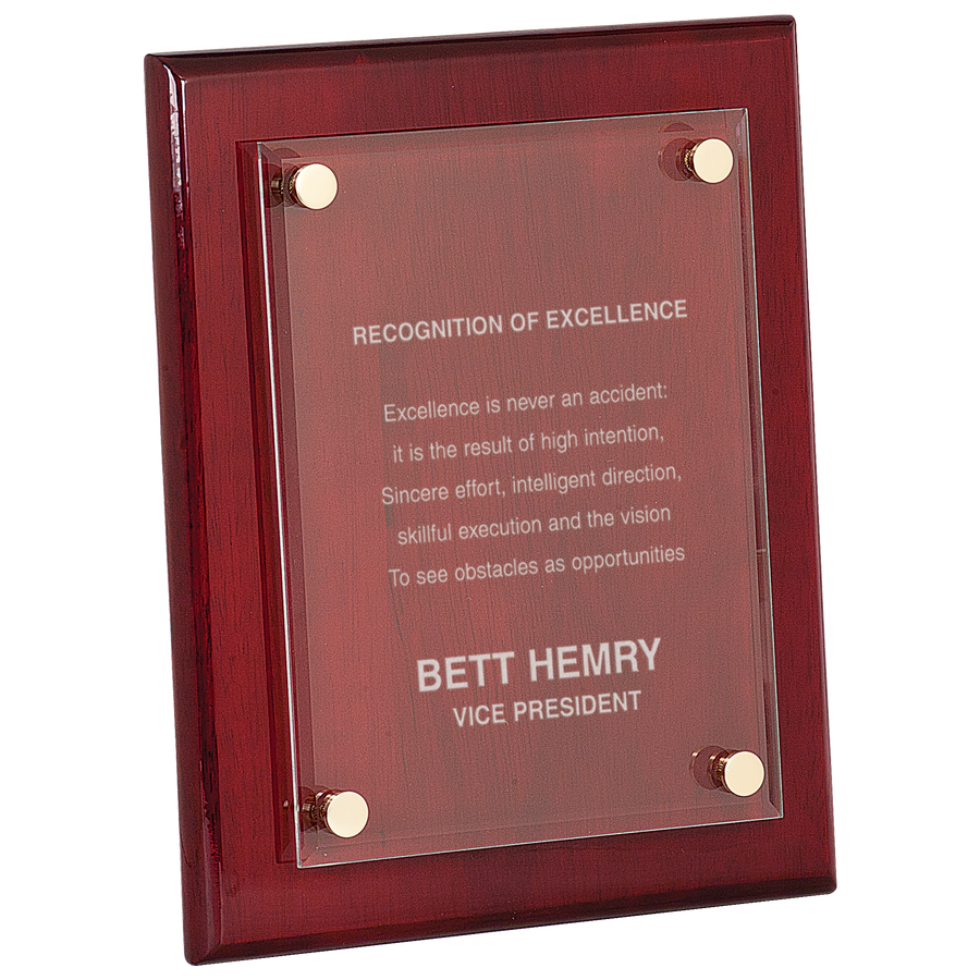 Piano Finish Floating Acrylic Plaque Corporate Award