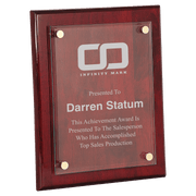 Piano Finish Floating Glass Plaque