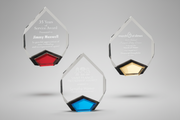 Maquis Acrylic Corporate Award in Blue, Red or Gold